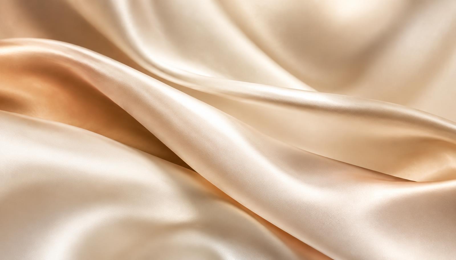 Soft folds of ivory silk
